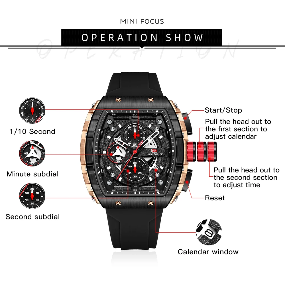 New Fashion Watches Men Top Brand Barrel Shaped Quartz Wristwatch Business Casual Stainless Steel Case Waterproof Orologio Uomo