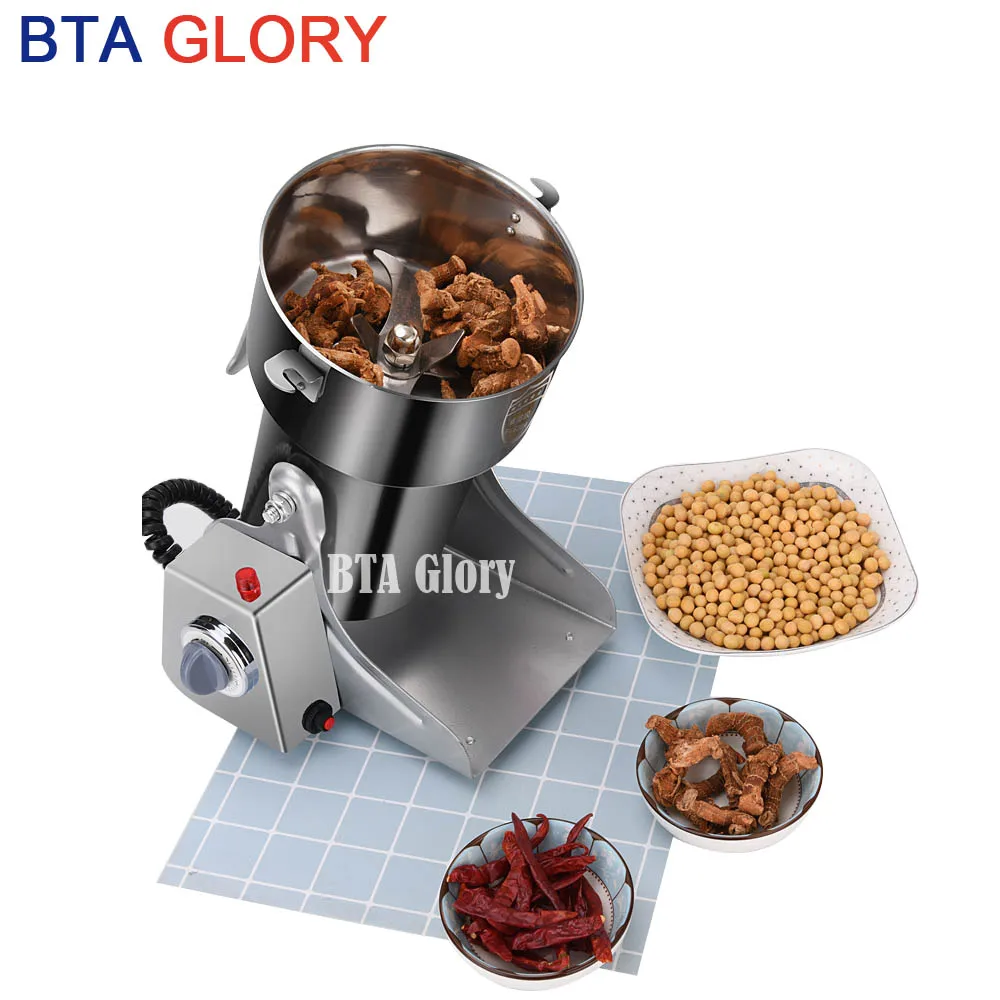 Electric Spices Red Chili Pepper Ginger Herbs Leaf Powder Grinding Machine Rice Grain Cereals Flour Mini Pulverizer