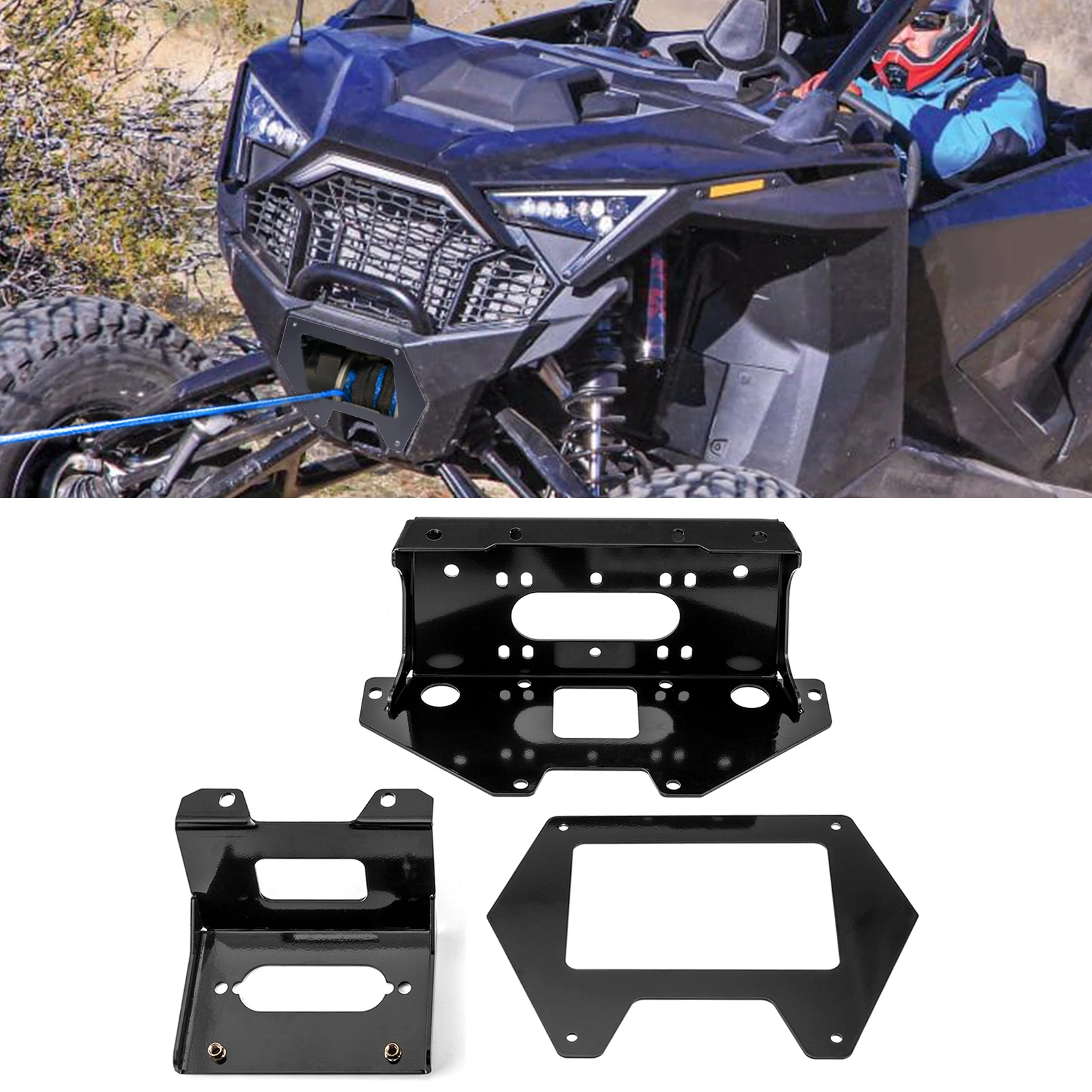 

Кронштейн/пластина для крепления лебедки для Polaris RZR PRO XP 2/4 2020-2024 (Basic/LE/Premium/Ultimate/Sport) – Аксессуары для UTV