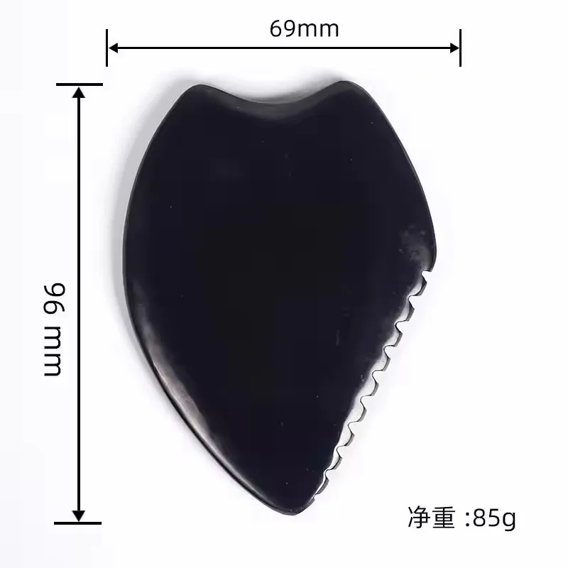 

Natural Black Bian Shi Stone Face Gua Sha Tool Crystal Stone Skin Care Massager Head Comb Body Health Massage Scraper