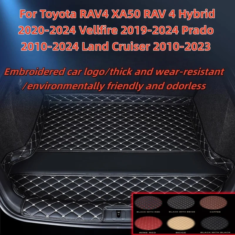 

Коврик в багажник автомобиля для Toyota RAV4 XA50 RAV 4 Hybrid 2020-2024 Vellfire 2019-2024 Prado 2010-2024 Land Cruiser 2010-2023, аксессуары