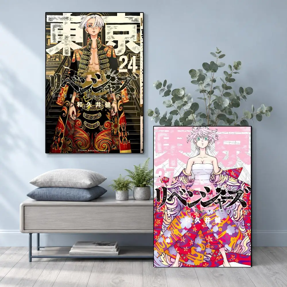 Bold Dramatic Stylish Action Anime T-Tokyo Revengers Poster Frameless PP Self Adhesive Aesthetic Room Gift Decor