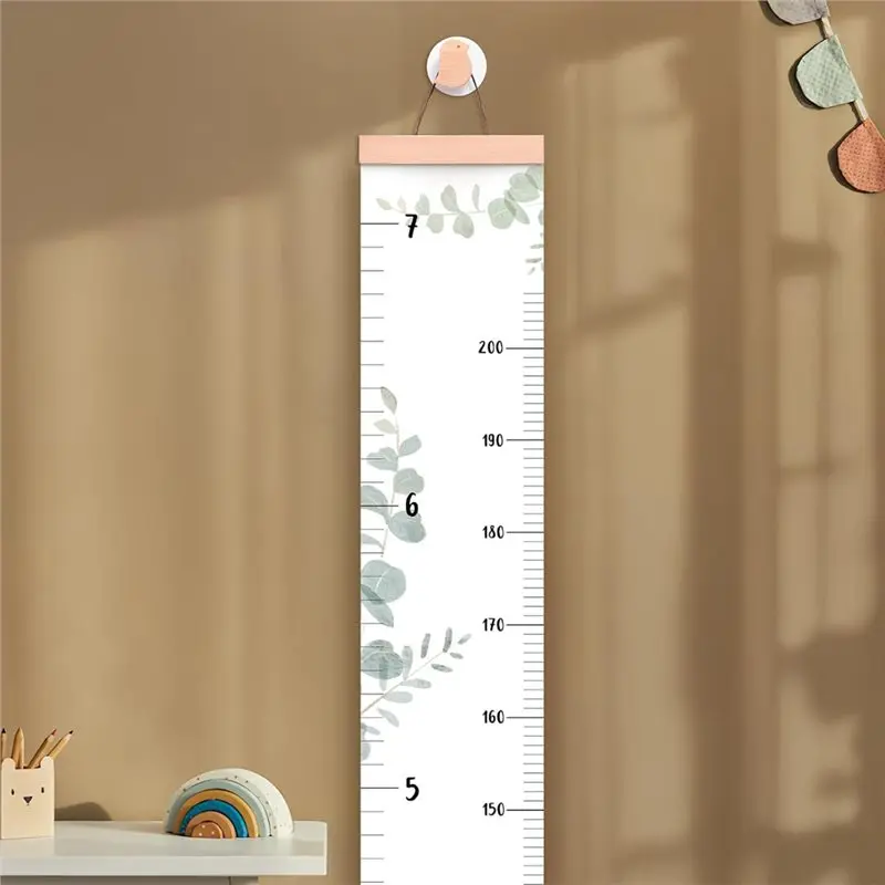 CHCH Growth Chart For Wall 7 Ft Height Chart With Keepsake Box & Hook Waterproof Canvas Measure Wall Ruler Removable