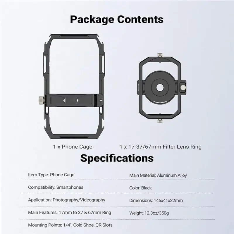 LXYB18B Universal Phone Cage For Phone Cage Smartphone Stabilizer Smartphone Cage Stabilizer