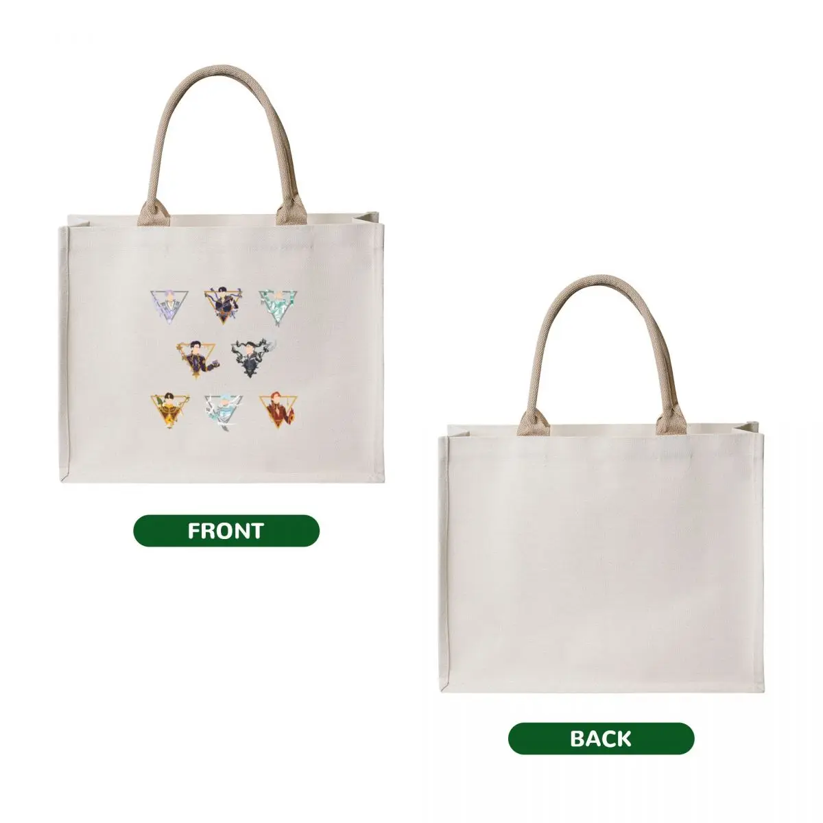 ATEEZ Elemental Sorcerers - Full set Tote Bag Handbags women canvas shopping bag Gift bag shoping