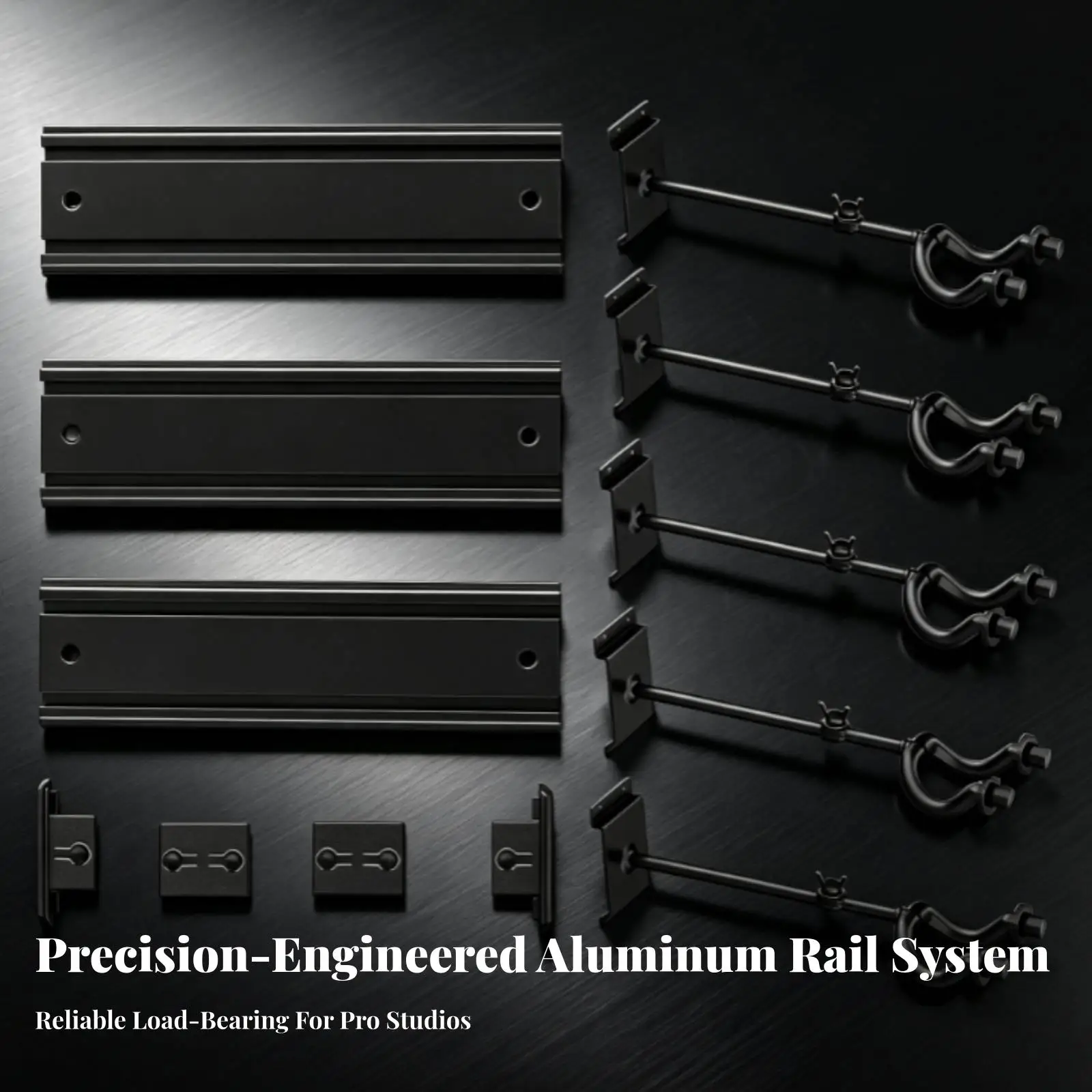 Space Saving Industrial Rack Wall Hanger for Guitar with Rotating Hooks Adjustable Support Sturdy Aluminum Alloy