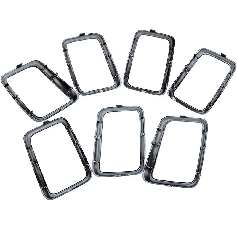 7Pcs Glossy Black Front Grille Inserts Cover Trim Kit Grill Ring For Jeep Grand Cherokee 2017 2018 2019 2020
