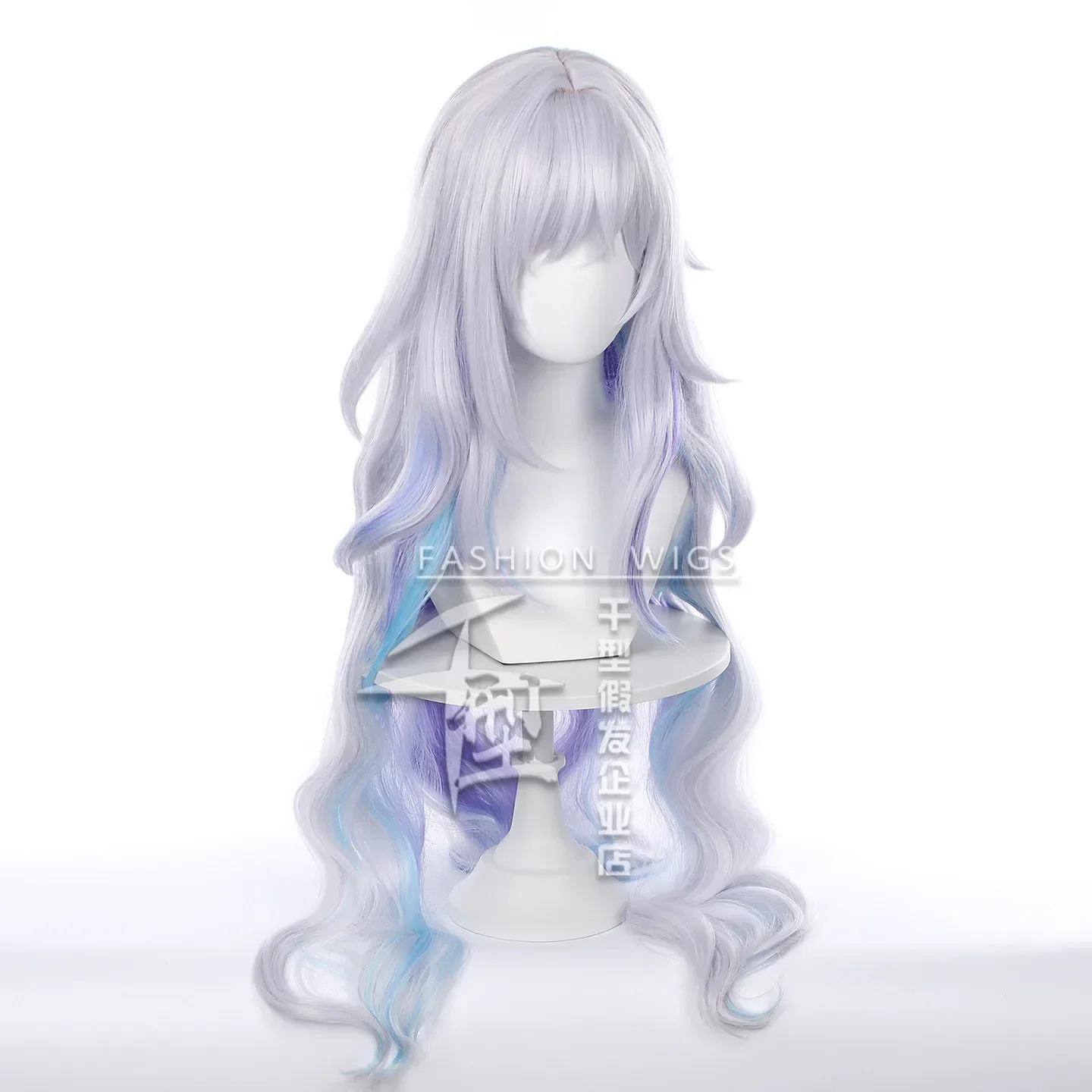 Skirk Genshin Impact Parrucche Cosplay Viola Chiaro 100 cm Capelli Lunghi Ricci Comic-con Party Dress Up Parrucca Uomo Donna Accessori Costume