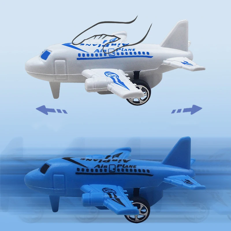 Mini avion à nervures arrière pour enfants, modèle de jouet, avion de simulation, petit avion à inertie pour garçon, 5 pièces