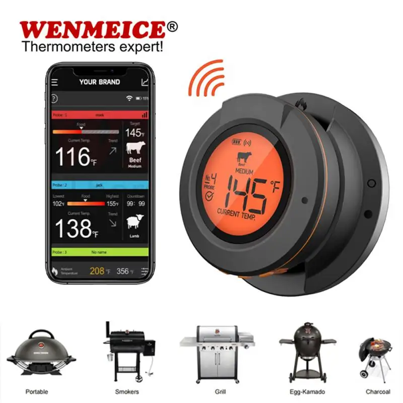 Smart Convenient Advanced High-quality Wireless Thermometer Bbq Digital Accurate Versatile Reliable