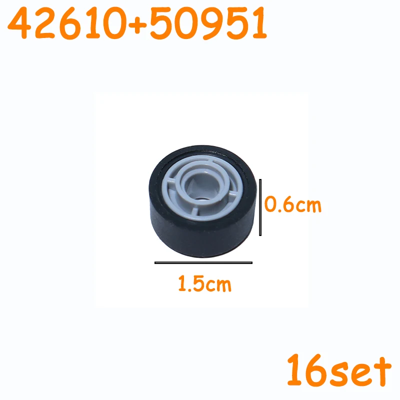Technisches Reifenrad, Auto-LKW-Räder, Nabe, Steine, MOC, Motorrad-Reifen und Felgenbausteine, 56145, 44309, 86652, 32019 15038 23798