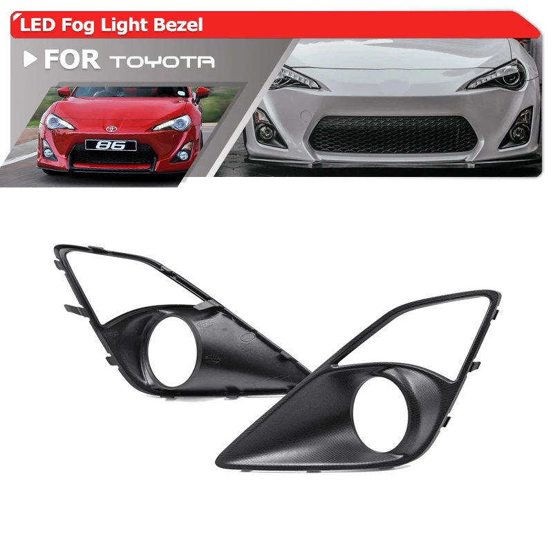 

2PCs/Set Front Fog Light Bumper Cover Lamp Bezel For Toyota GT86/ Scion FR-S/ For BRZ Fog Lamp Bumper Car-styling Bumper