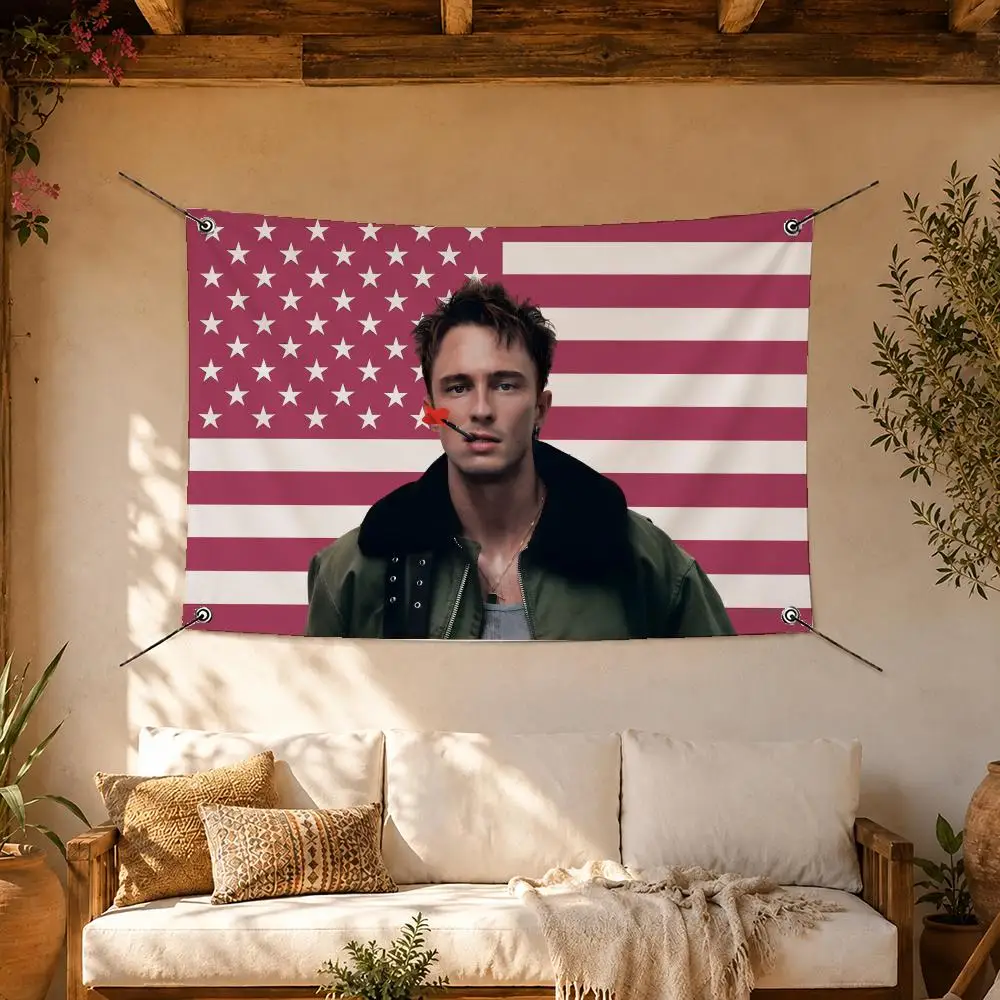 Sharp Celebrity Drew Starkey Flags Room Home Decor Wall‑Hanging Art Banner, Outdoor for Bedroom Party Background Decoration