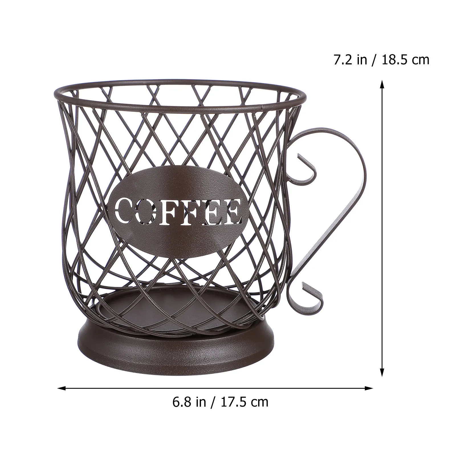 Expandable Coffee Pod Storage Organizer Metal Cup Holder Basket for Capsules Fruits Cookies Coffee Bar Decorative Container Rack