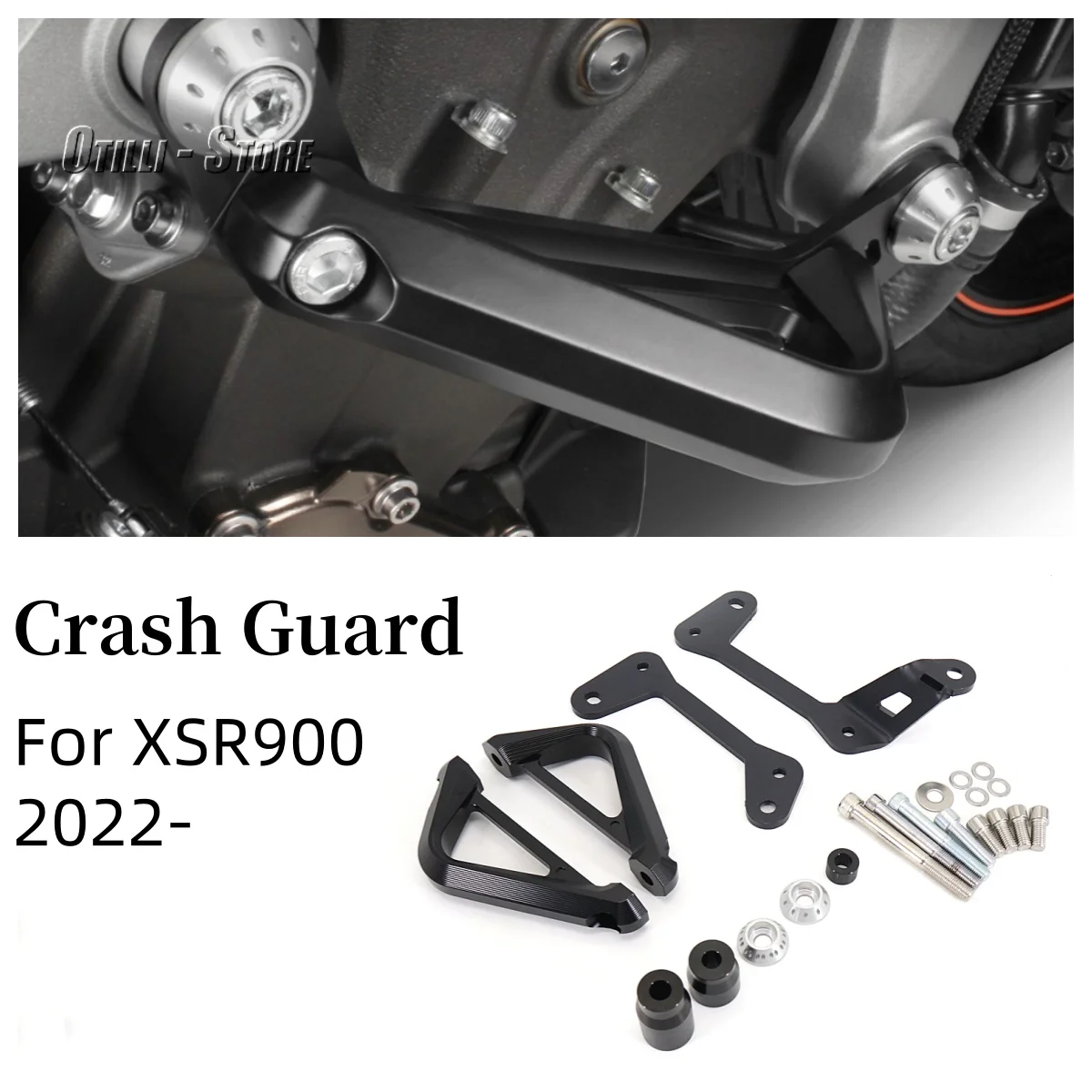 

For Yamaha XSR900 XSR 900 xsr900 CNC 2022 2023 Motorcycle Falling Protection Frame Guard Crash Bar Protector Fairing Accessories