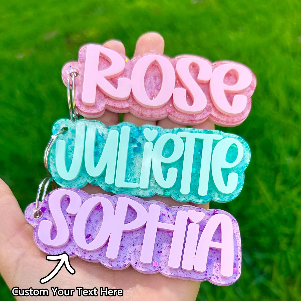 Llavero personalizado/llavero acrílico/etiqueta de bolsa de pañales/etiqueta de caja de almuerzo/etiqueta de nombre de mochila/etiqueta de niños/etiqueta de nombre de acrílico/etiqueta de nombre