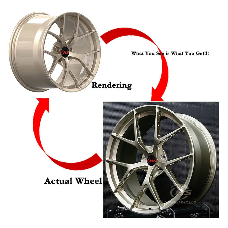 Custom Forged Wheels Rendering Design 3D Drawing Service for Racing Passenger Car