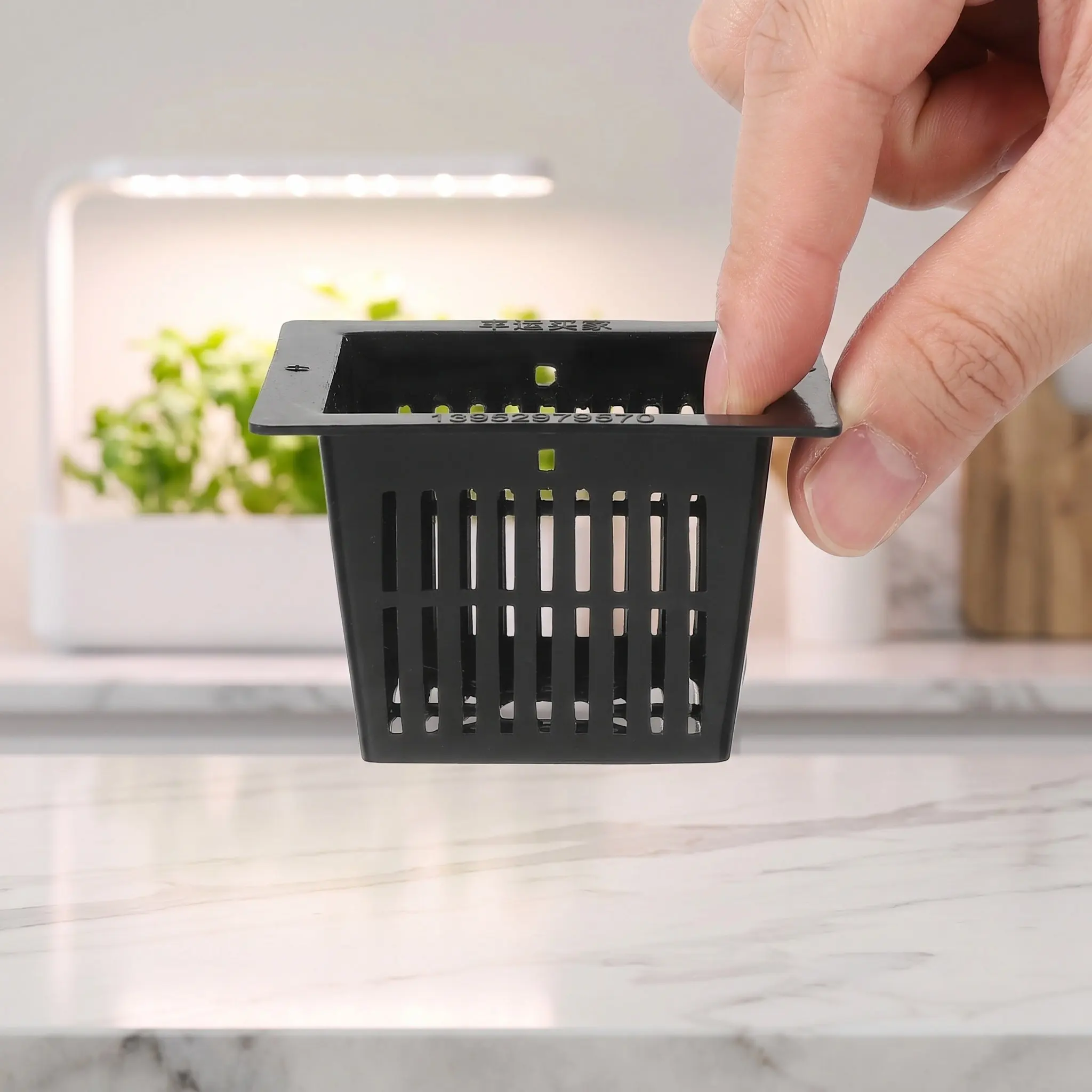 10Pcs Square Net Pots for Hydroponics Aquaponics Root Health Drainage Easy Removal Wide Lip Soilless Culture Planting Basket