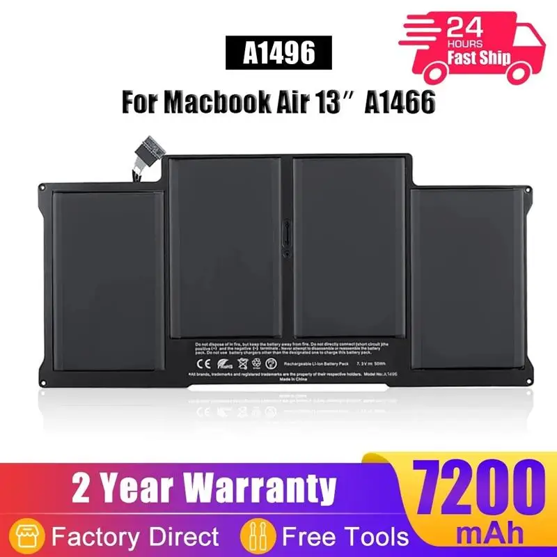 New A1496 Laptop Battery For Apple MacBook Air 13