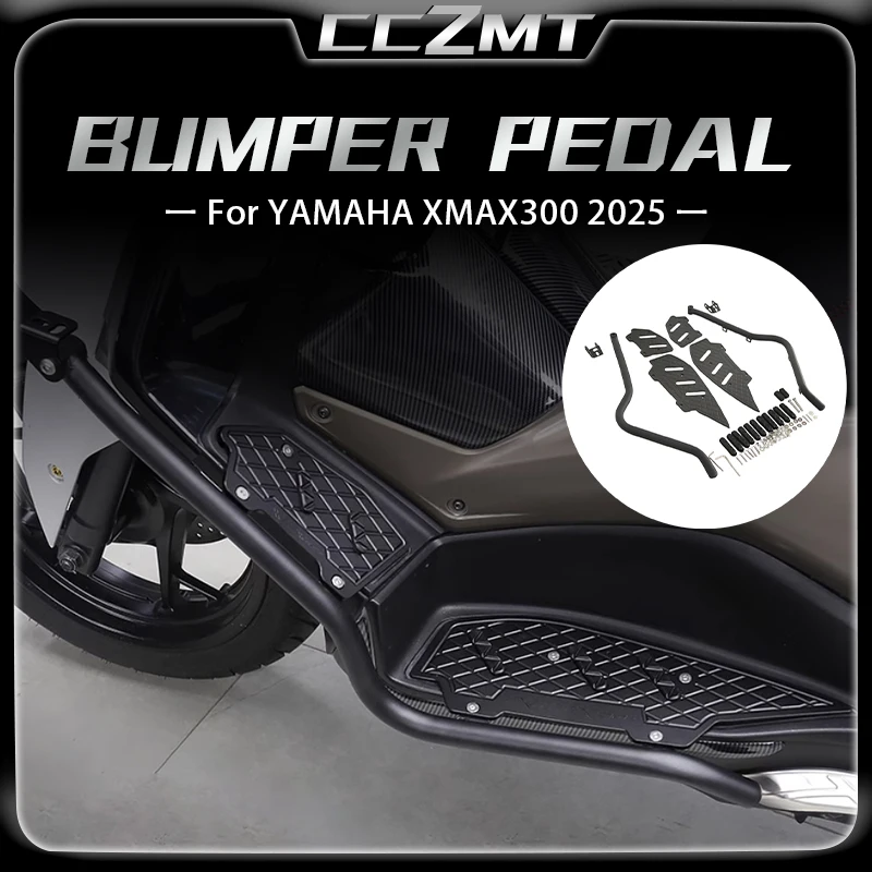 

Motorcycle Footpads Modified motorcycle accessories xmax300 Crash guard bumper Crash bar with footrest for Yamaha XMAX300 2025