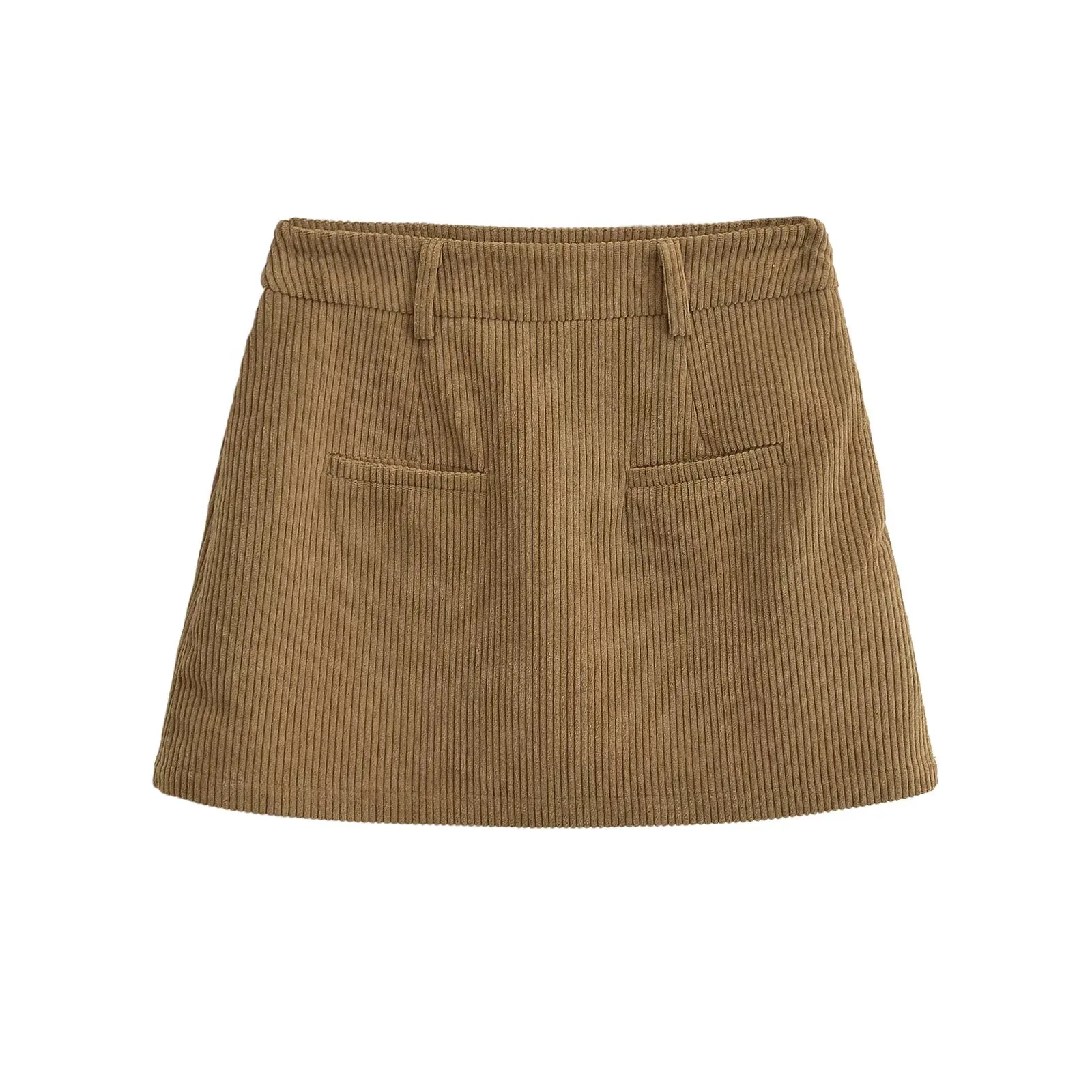 

Retro Academic Sle High Waist Color ort Skirt Women's Spring Autumn Corduroy A-Line Slimming Bodycon Skirt