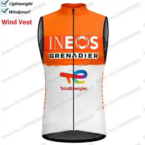 2026 Ineos-Grenadiers Team Wind Vest Men Cycling Vest Windproof Road Cycling Jersey Sleeveless Bicycle Windbreakers MTB Clothing