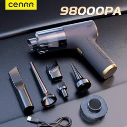 CENRR 98000PA Mini aspiradora de coche inalámbrico potente limpiador de coche inalámbrico aspiradora portátil de mano pistola de aire