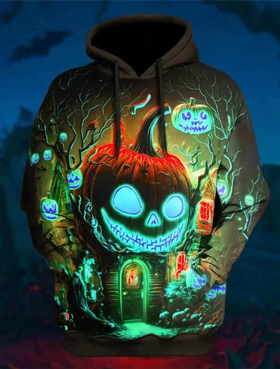 

Men's Pumpkin 3D Prints Halloween Hoodie Autumn and Winter Graphic Daily Classic Casual Pullover Holiday Going Out Men Hoodies