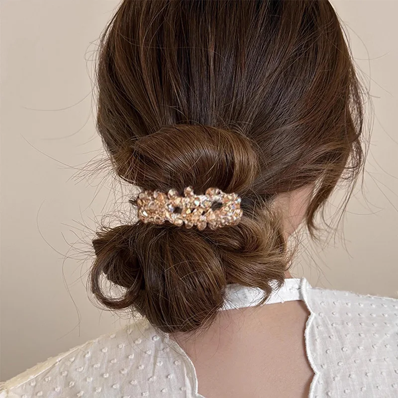 

Celebrity wind flash diamond crystal head rope new bracelet ball head tie hair rubber band dual-purpose hair accessories