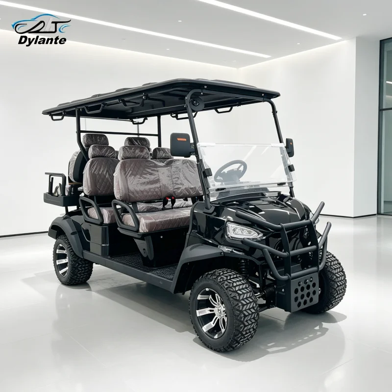 4 6 Person 4 Wheel Electric Golf Cart Lifted Off Road Golf Buggy For Hotel Scenic Area Transportation