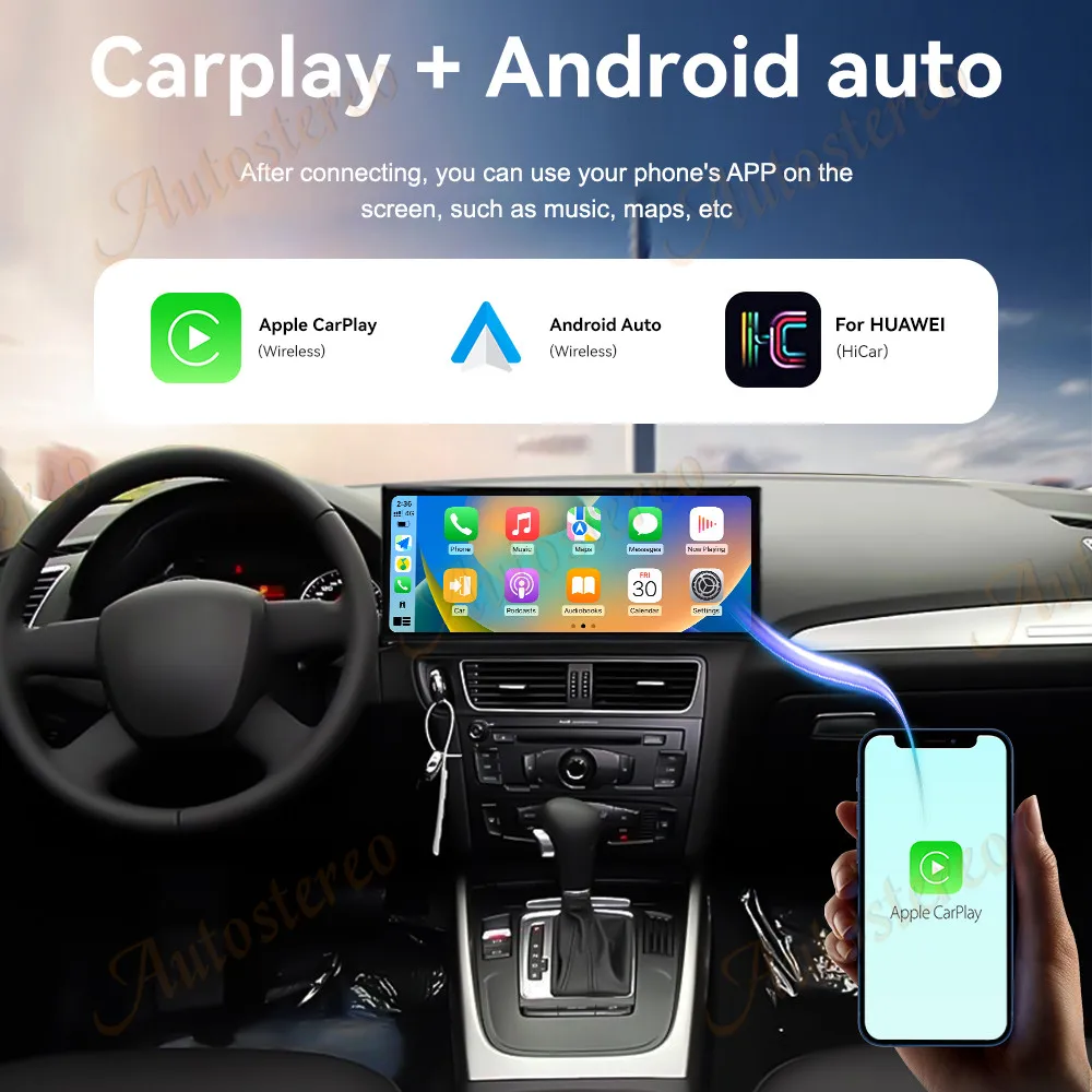 15.8 بوصة أندرويد 14 السيارات كوالكوم سيارة الوسائط المتعددة مشغل فيديو لأودي Q5 2009-2017 نظام تحديد المواقع والملاحة راديو الصوت ستيريو رئيس وحدة #3