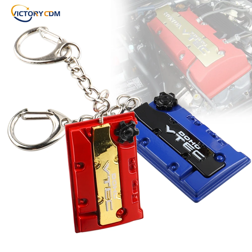 Metal Key Chain Car JDM Keychain Vtec Engine DOHC  Valve Cover Key Ring For Honda F20c