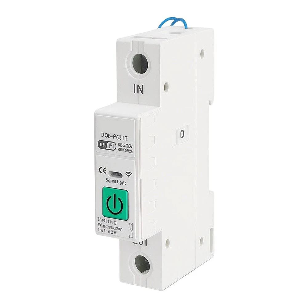 For Tuya WiFi For Smart Circuit Breaker With Neutral Wire 63A Power Metering Switch Real‑Time Energy Monitoring Remote Control