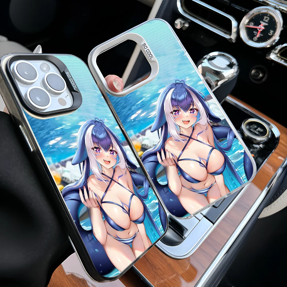 Epc Shylily Vshojo Vtuber Phone Case IMD Phone Case For iPhone 16 15 14 13 12 11 Pro Max Plus Color Silver Cover