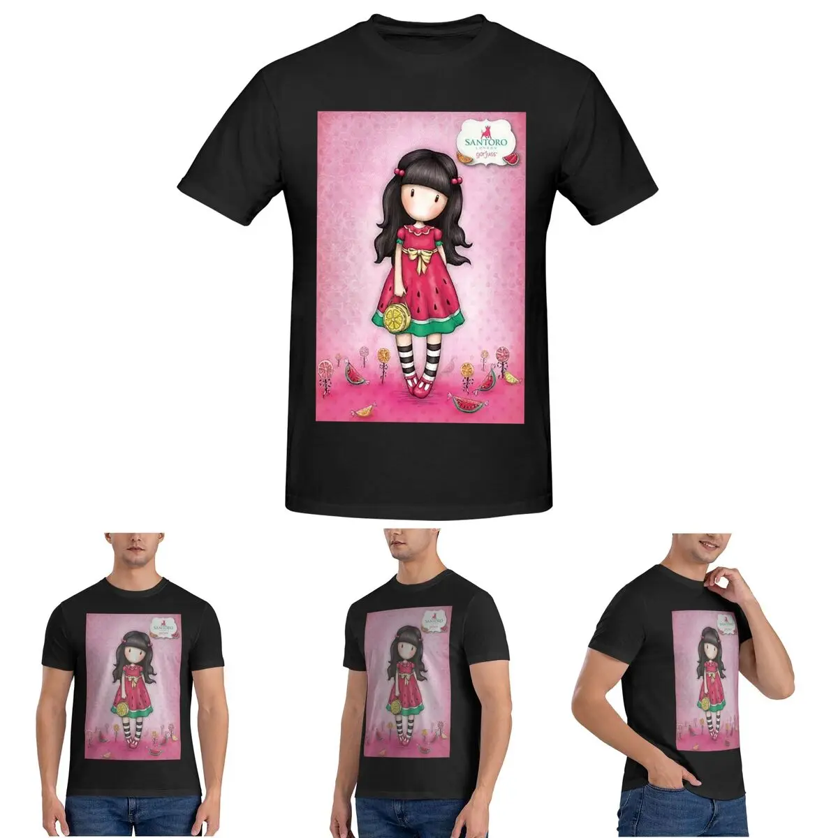 

Santoro Gorjuss T-Shirt for Men Cotton Plus Size T Shirts Men's Tees Short O-Neck Summer Clothes Tops S-6XL