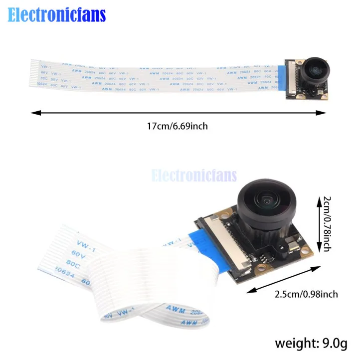 OV2640 OV5640 OV5647 Camera Module Fisheye Wide-angle Lens 66 68 120 160 Degree DVP Interface 2/5 Million Pixels for ESP32 MCU