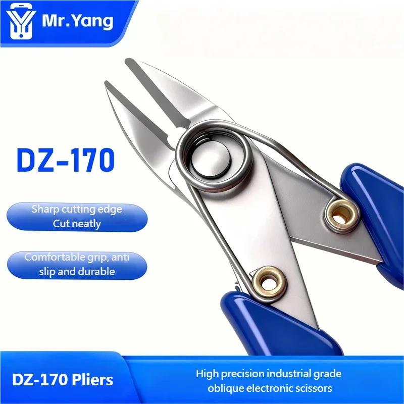 Mr.Yang DZ-170 Diagonal Cutting Pliers Flush Cutter for Mobile Phone High Hardness Electronic Oblique Mouth Pliers