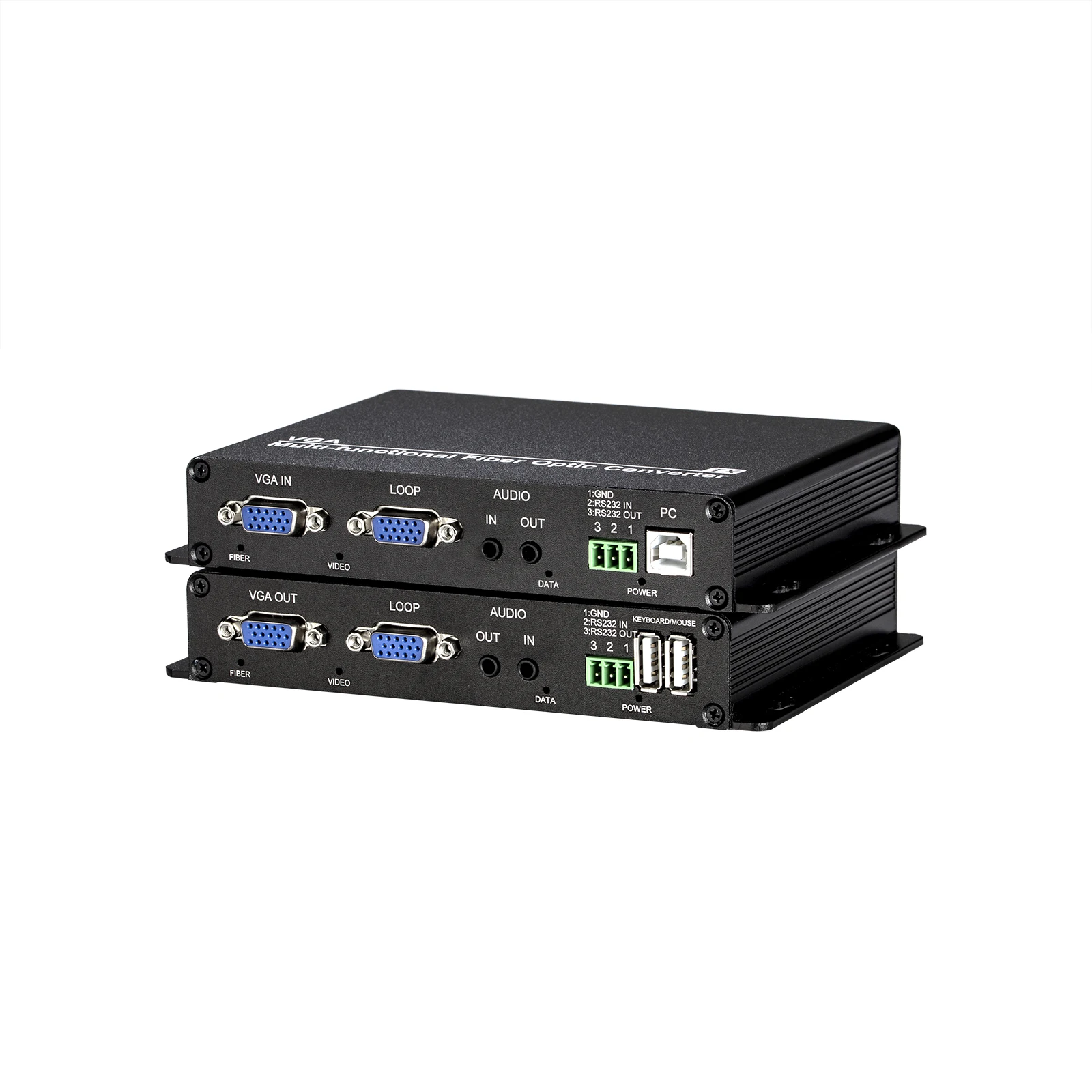 1080P LC Single Mode VGA Over Fiber Optical Extender Support KVM VGA Optical Fiber Transmitter