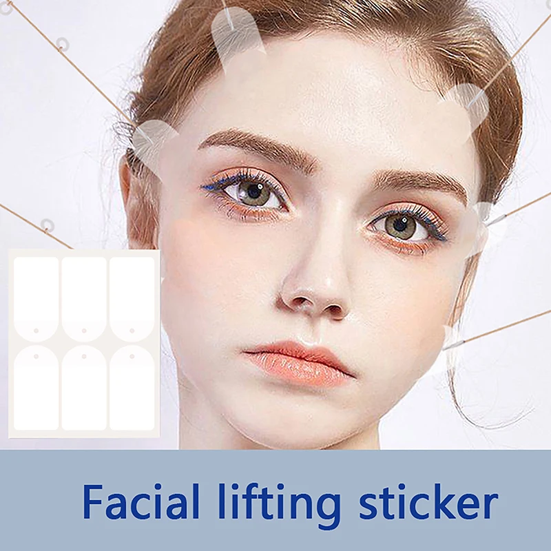 18Pcs Invisible Thin Face Stickers V-Shape Fast Lifting Facial Lift Up Neck Eye Double Chin Wrinkle Makeup Tape Skincare Tool