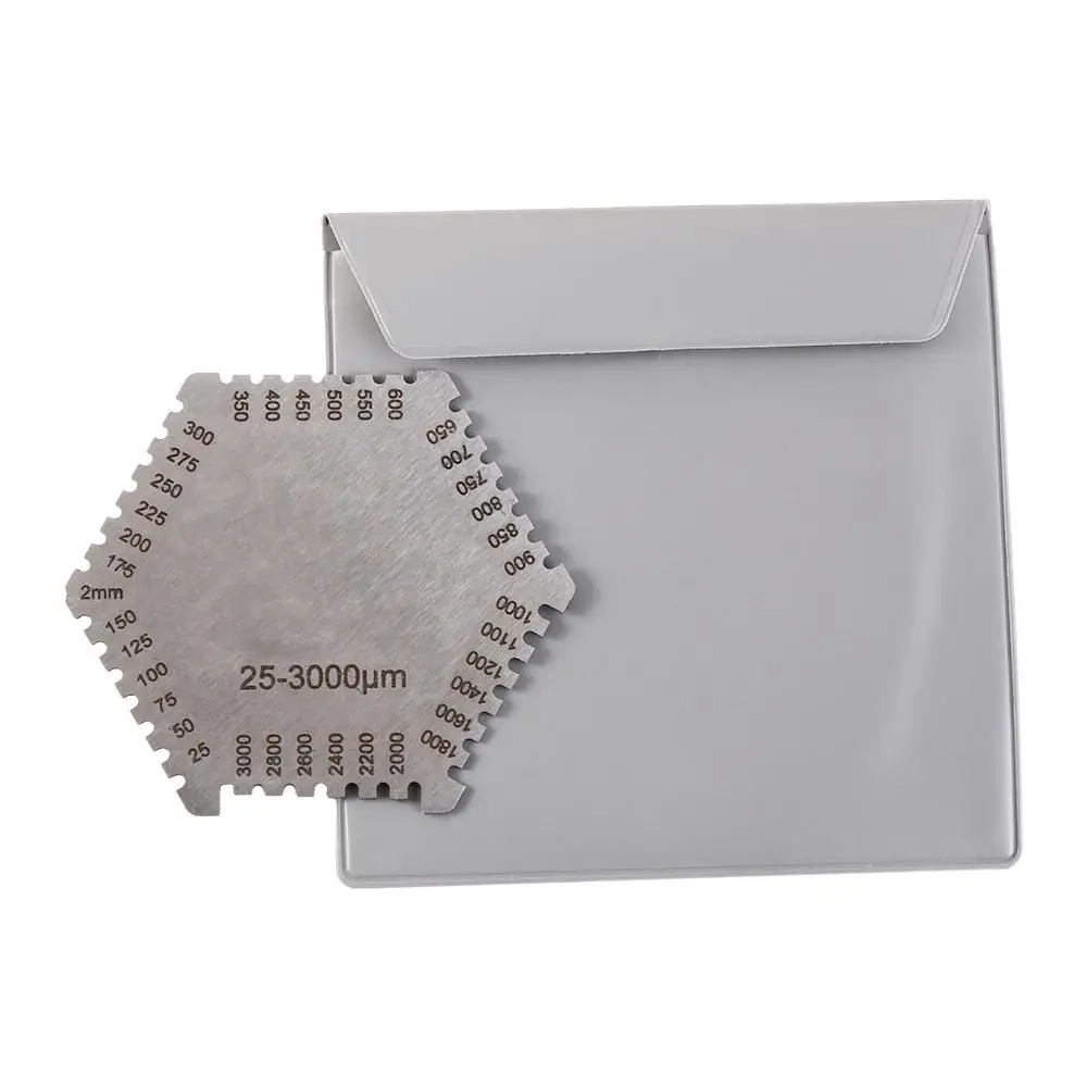 Paint Coating Hexagon Wet Film Comb Hexagonal Stainless Steel Wet Diaphragm Thickness Gauge 25-3000um High Precision