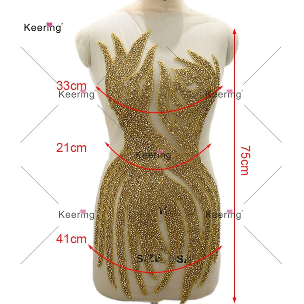 

Shiny Crystal Rhinestone Body Jewelry Accessory for Prom Wedding Party - Elegant Dress Decoration WDP-650