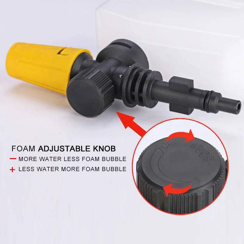 Car Wash Accessories 400ML Square Snow Foam Lance For High Pressure Washer Car Clean Foam Cannon Karcher Lavor Generator