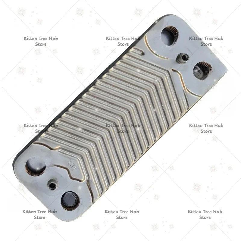 Gas wall-hung boiler plate exchanger, hot and cold water exchanger, auxiliary heat exchanger, cross pass and parallel pass