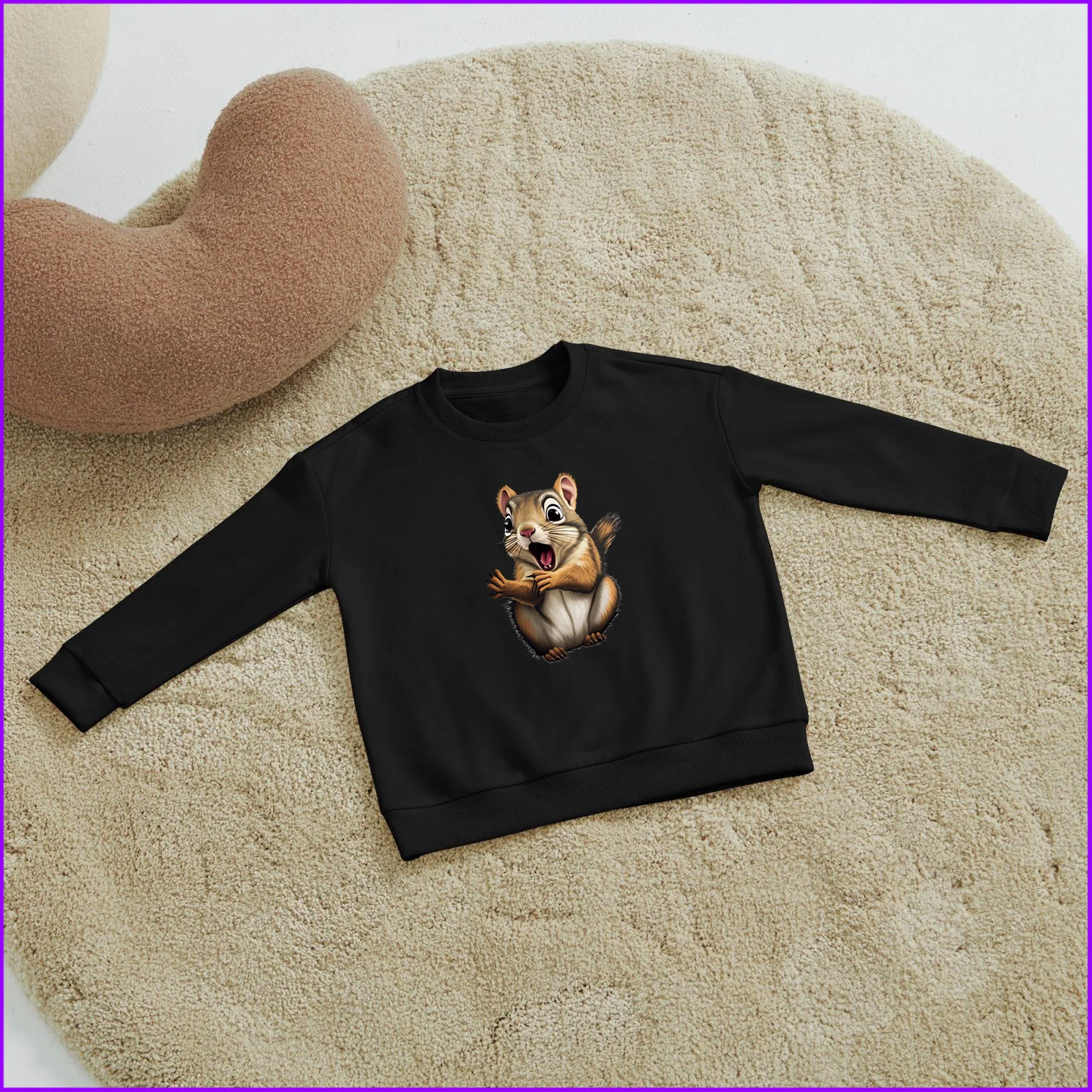 Surpirse Animals  Squirrel Sjb69 Kids Boys Girls Hoodies Sweatshirts Baby Clothes Hoodies Clothing Sweatshirts Tops Teen Clothes