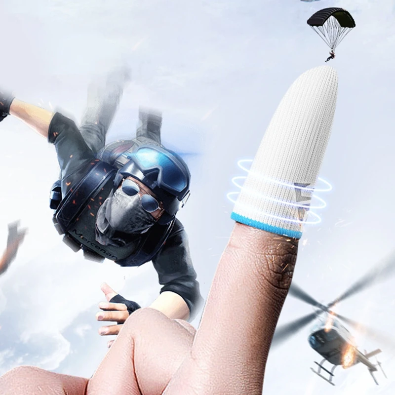 Breathable Gaming Finger Sleeves Game Gloves Anti-Sweat Thumb Finger Cots Fingertip Cover for Mobile Games COD L41E image 4