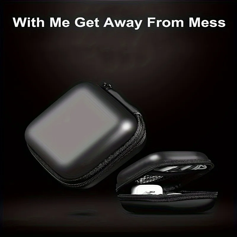 صندوق الملحقات الإلكترونية المحمول من مادة EVA - صندوق تخزين السفر للحماية من الصدمات، مناسب لسماعات الأذن والشحن كاليفورنيا #5