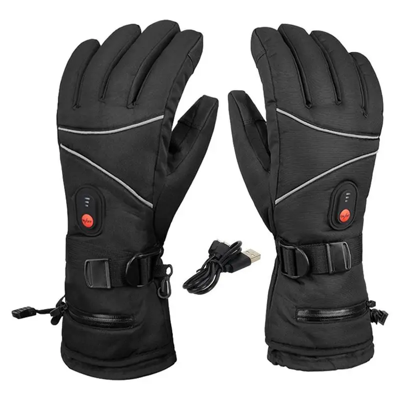 

Electric Battery Heated Gloves Battery Heated Soft Ski Gloves Soft Heated Gloves Liners Rechargeable Gloves For Running Climbing