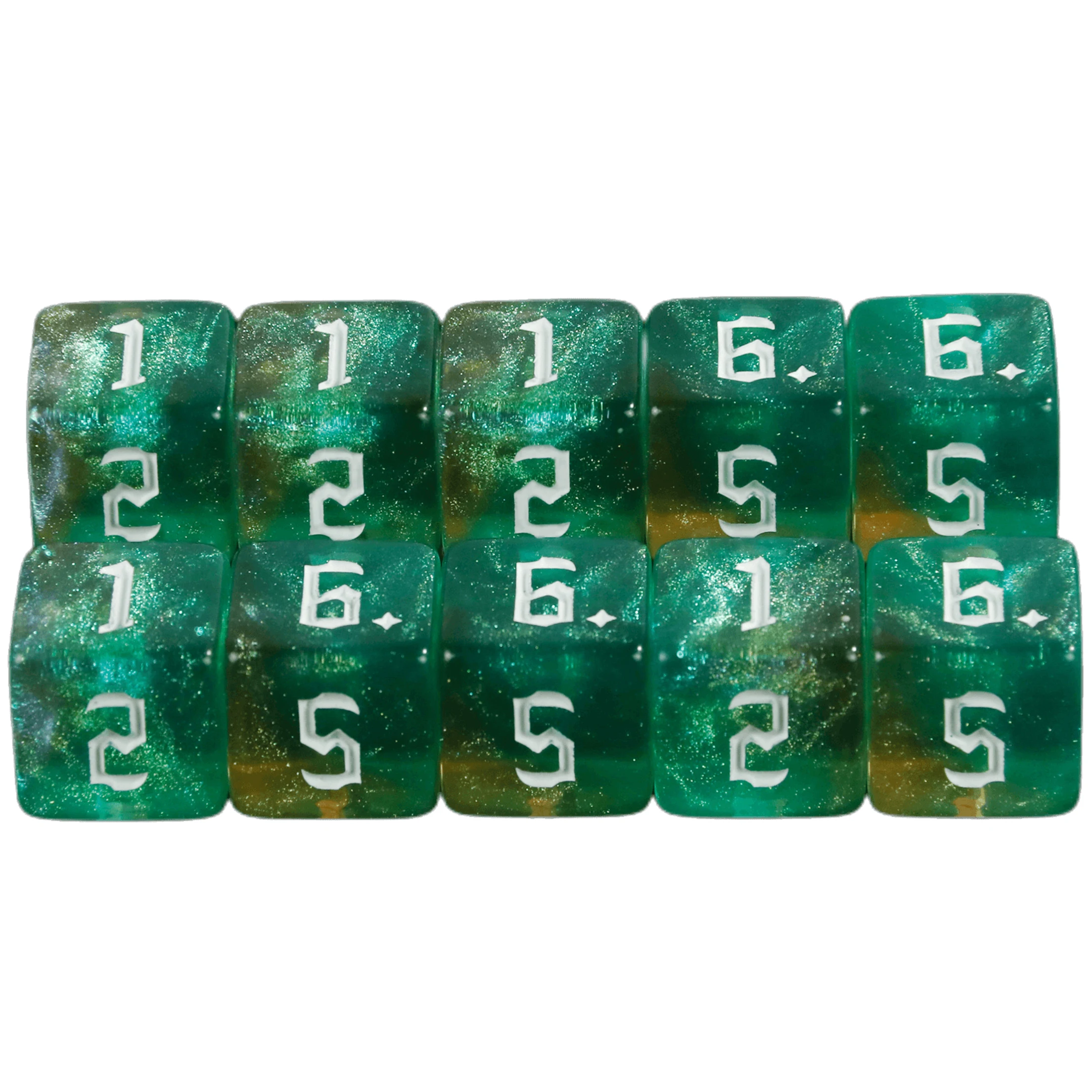 Assorted Color 6 Sided Polyhedral Dice Pack (20pcs) - Random Bright Shades for Tabletop Games, Party Activities & Teaching Aids