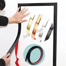 5M/roll Gold Tape living room wall stickers self adhesive for Background Wall Ceiling Line Decal Furniture Edge Strip home decor