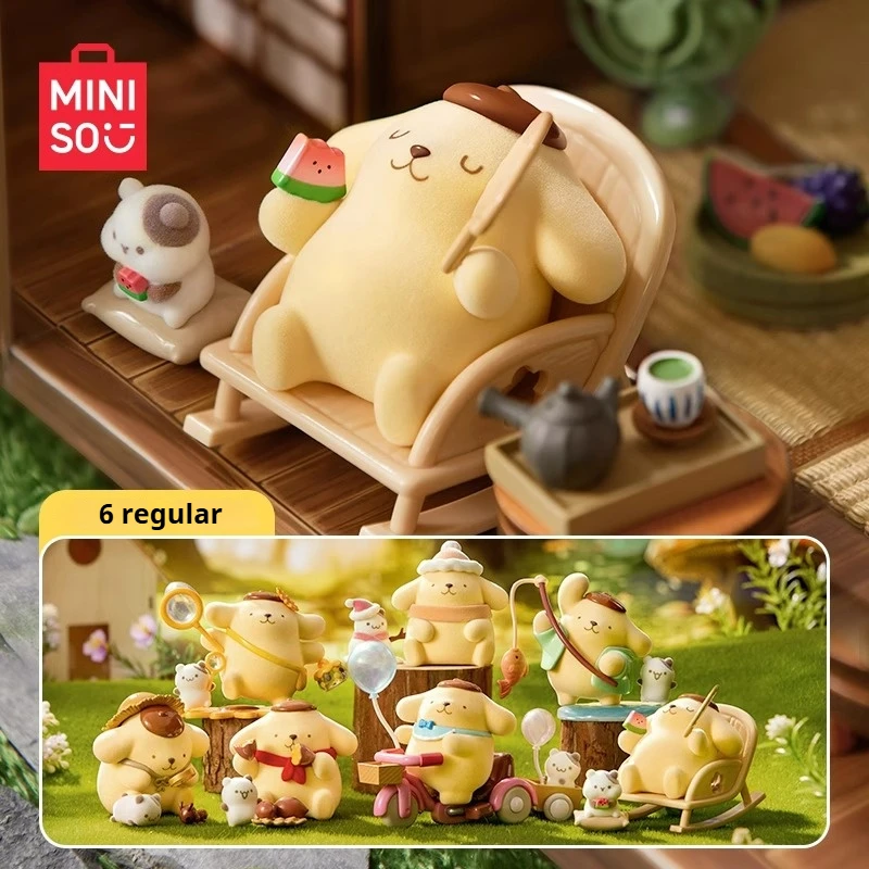 

MINISO Pudding Dog Childhood Four Seasons Series Blind Box Sanrio Ornament Trendy Play Cute Children's Mini Anime Fun Gift Toys